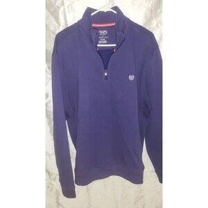 Chaps Everyday Fleece Sweatshirt Men's XL Long Sleeve Embroidered Logo Navy